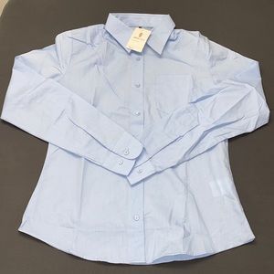 NWT light blue button down shirt